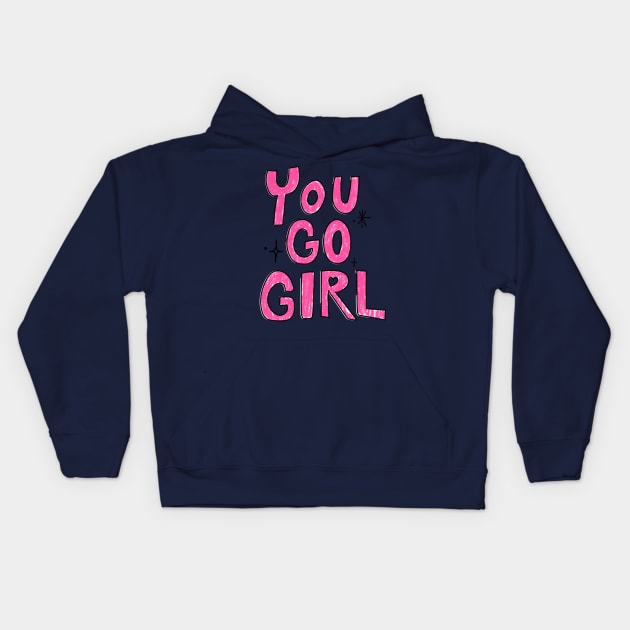 Go Girl Kids Hoodie by Delta Zero Seven